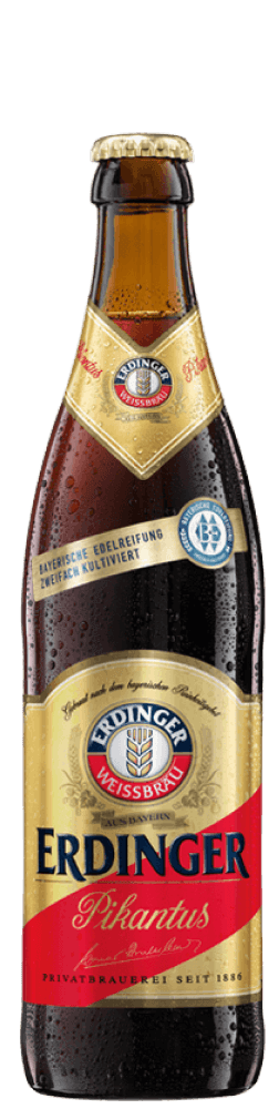 Eine Flasche ERDINGER Pikantus Weizenbock.