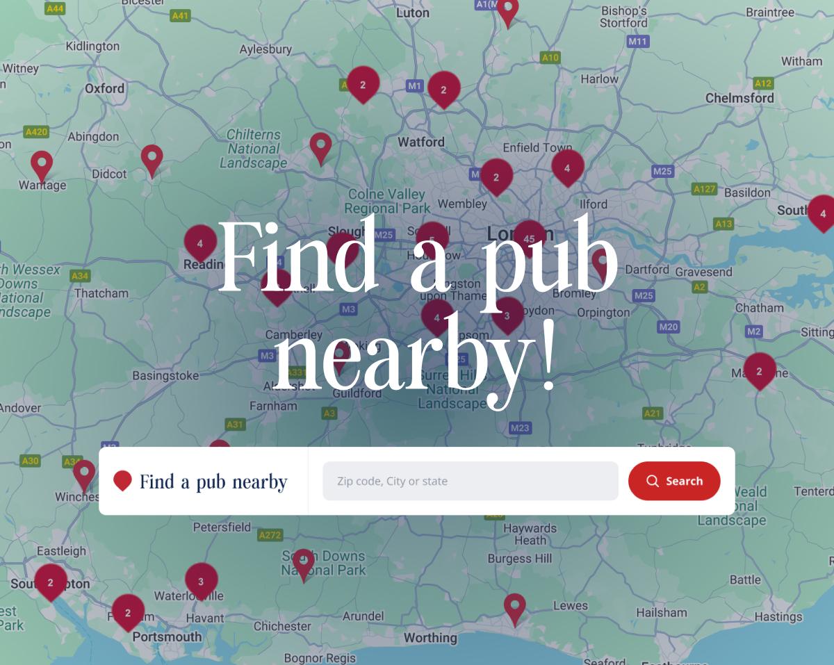 Map view of the ERDINGER Beerfinder