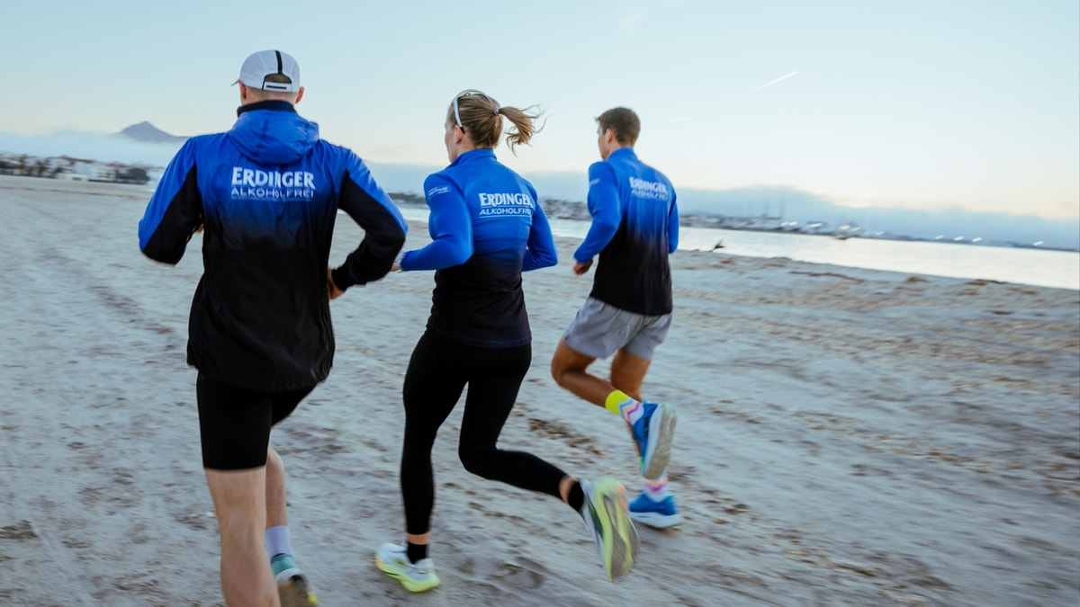 Gemeinsamer Lauf von ERDINGER Active.Team-Mitgliedern.