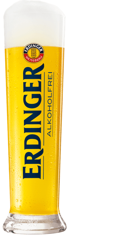 ERDINGER Weißbier Alkoholfrei Zitrone Glas